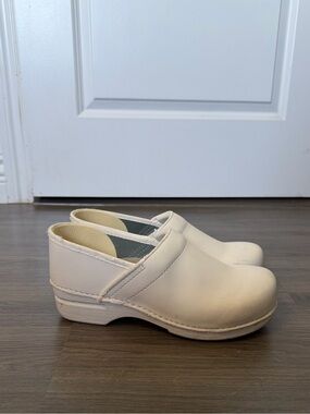 Women's White Dansko Slip-On Comfort Clogs